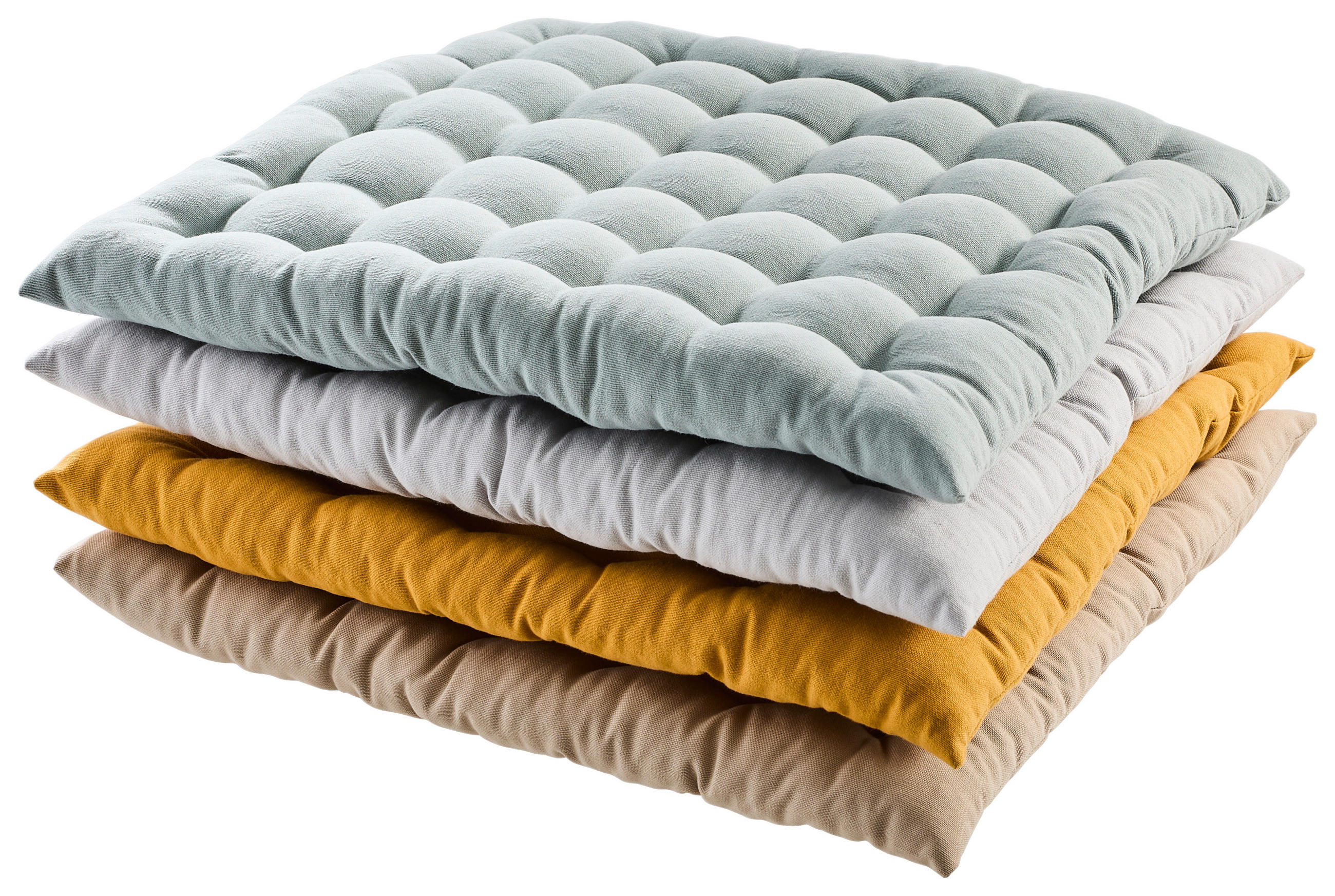 Thumbnail - Bio:Vio Sitzkissen, Champagner, Textil, Uni, Füllung: Polyester, 38x38x4 cm, Oeko-Tex® Standard 100, langlebig, Wohntext...