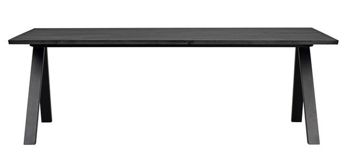 MATBORD i trä 220/100/75 cm   - svart, Design, metall/trä (220/100/75cm) - Rowico