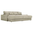 BIGSOFA in Cord Creme  - Creme/Schwarz, MODERN, Kunststoff/Textil (230/85/190cm) - Carryhome