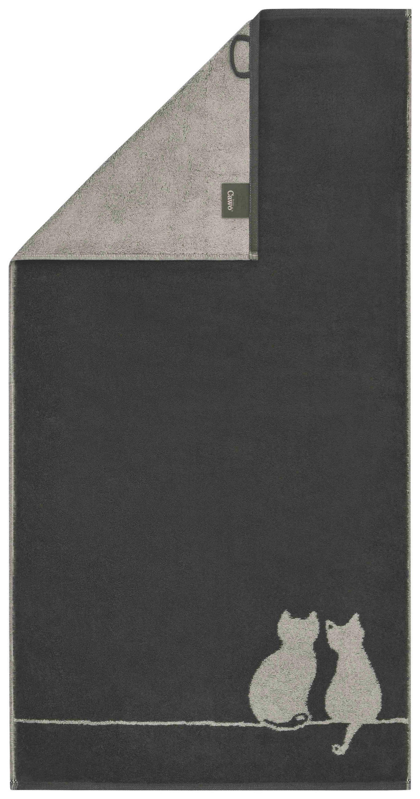 TÖRÖLKÖZŐ 80/150 cm sötétszürke  - sötétszürke, Basics, textil (80/150cm) - Cawoe