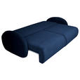 SCHLAFSOFA  mit Liegefunktion, Schlafen auf Sitzhöhe, Rücken echt Chenille Blau  - Blau/Schwarz, KONVENTIONELL, Kunststoff/Textil (222/90/100cm) - Carryhome