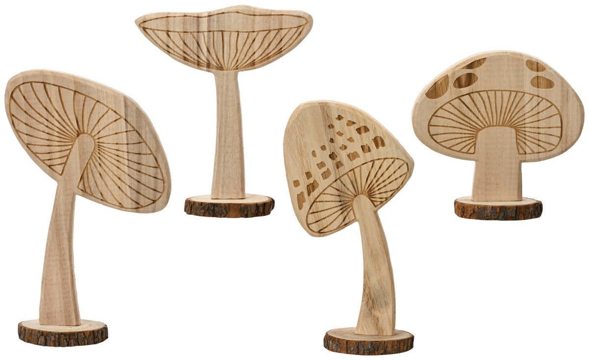 DEKOPILZ - Naturfarben, Natur, Holz (8,00/16,00/14,00cm)
