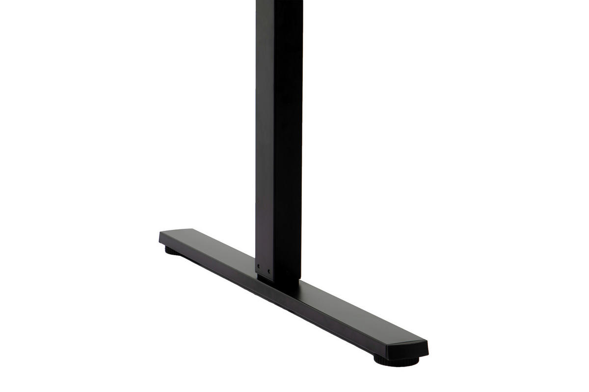 SCHREIBTISCH 160/80/72/118 cm Schwarz, Eichefarben höhenverstellbar elektrisch höhenverstellbar  - Eichefarben/Schwarz, Modern, Holzwerkstoff/Metall (160/80/72/118cm) - Livetastic