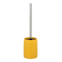 WC-BÜRSTENGARNITUR in Metall  Kunststoff   - Chromfarben/Gelb, KONVENTIONELL, Keramik/Kunststoff (10/39,5/10cm) - Schöner Wohnen