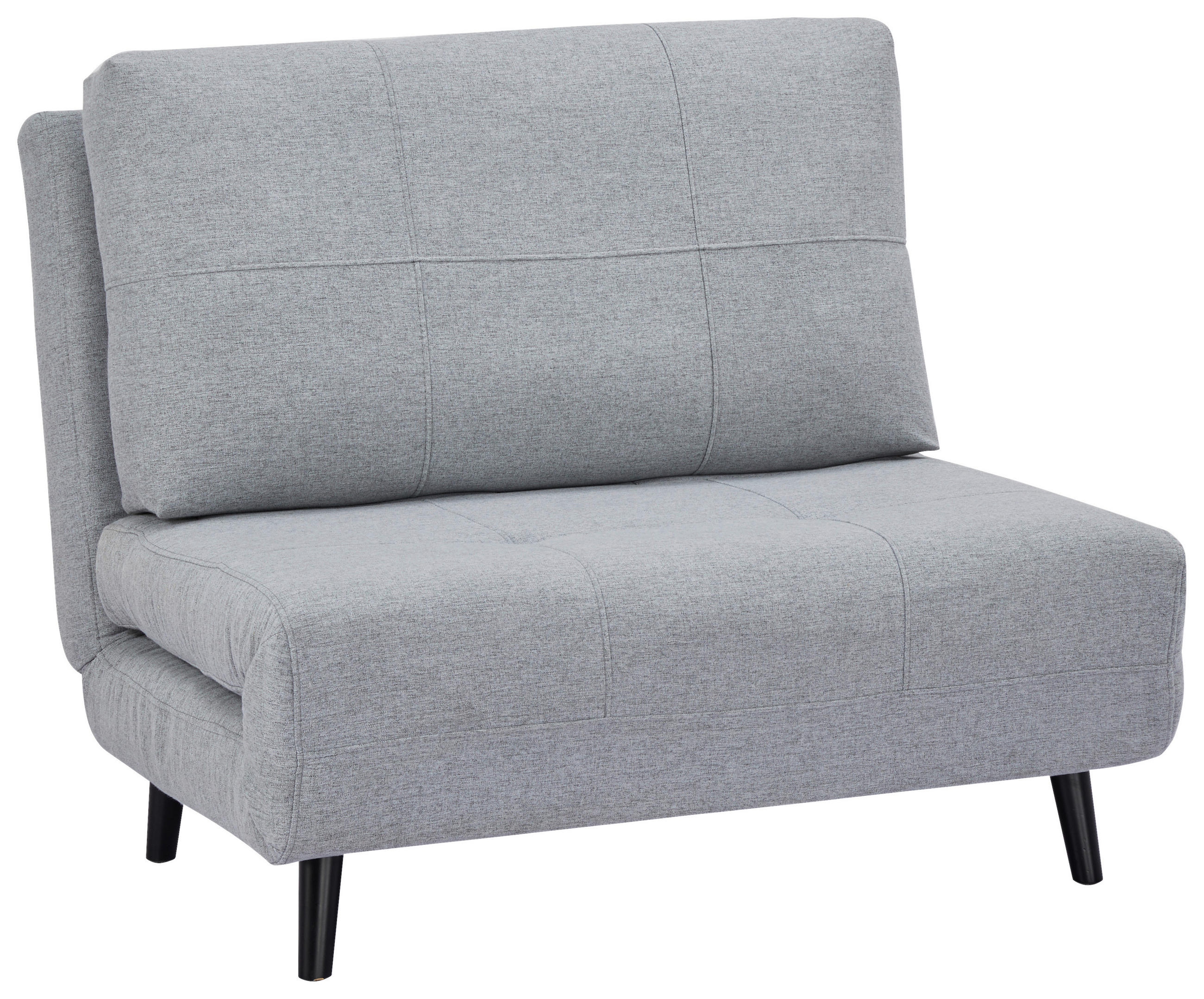 SCHLAFSESSEL in Webstoff Hellgrau  - Hellgrau/Schwarz, Design, Holz/Textil (102/89/85cm) - Ti'me
