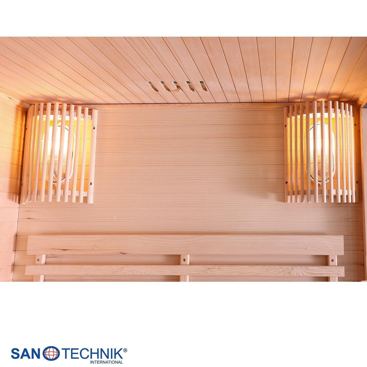 SAUNA für 2 Personen  - Naturfarben, Basics, Glas/Holz (130/120/200cm) - Sanotechnik