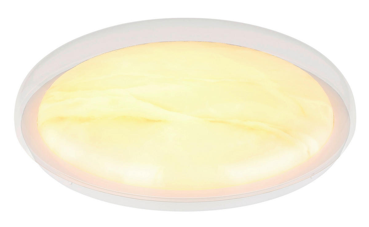 LED-DECKENLEUCHTE 38,5/8 cm   - Klar/Weiß, Basics, Kunststoff/Metall (38,5/8cm) - Globo