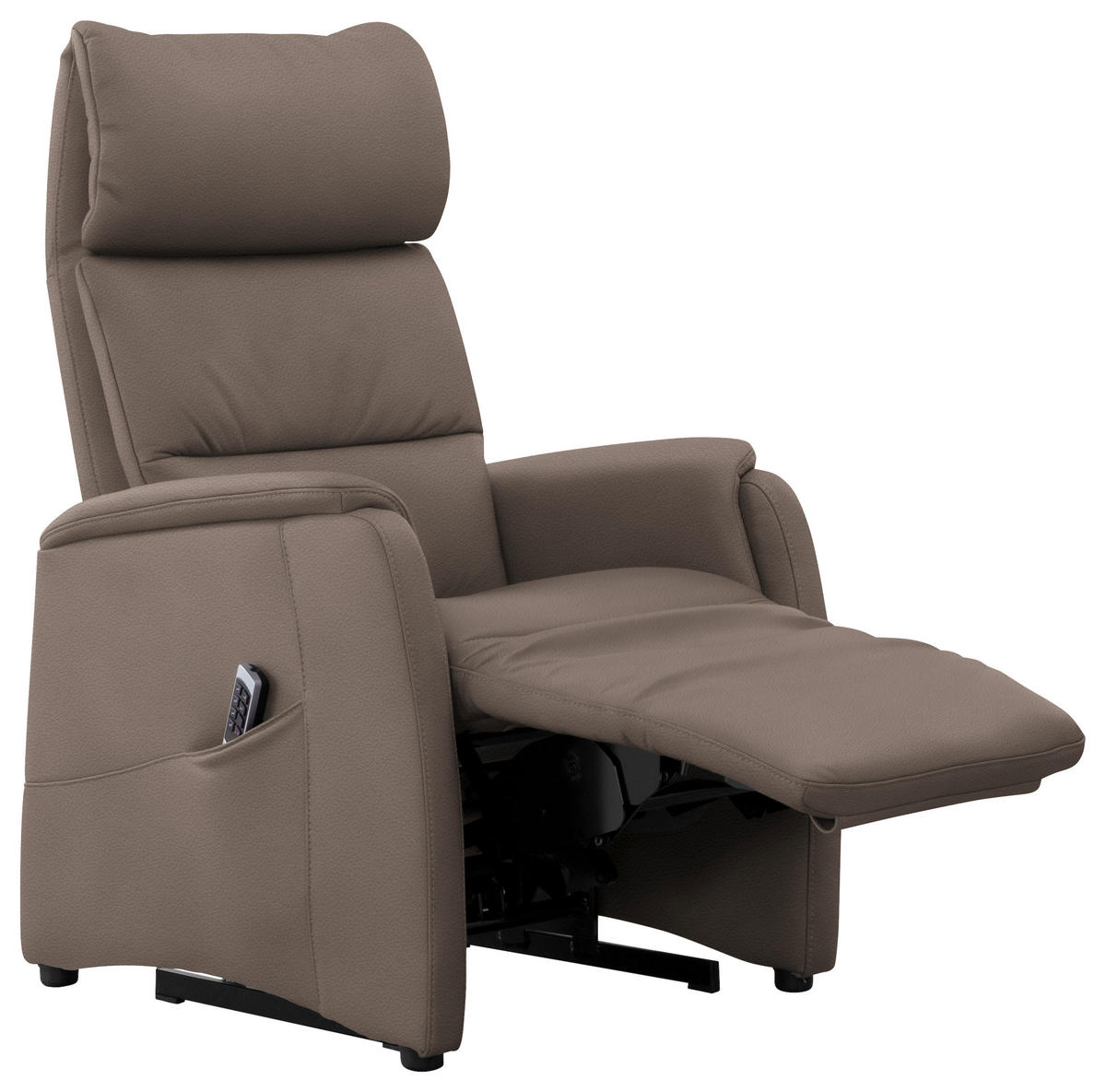 FAUTEUIL DE TÉLÉVISION in Fango  - Fango/Schwarz, Konventionell, Leder/Kunststoff (69/109/83cm) - Cantus