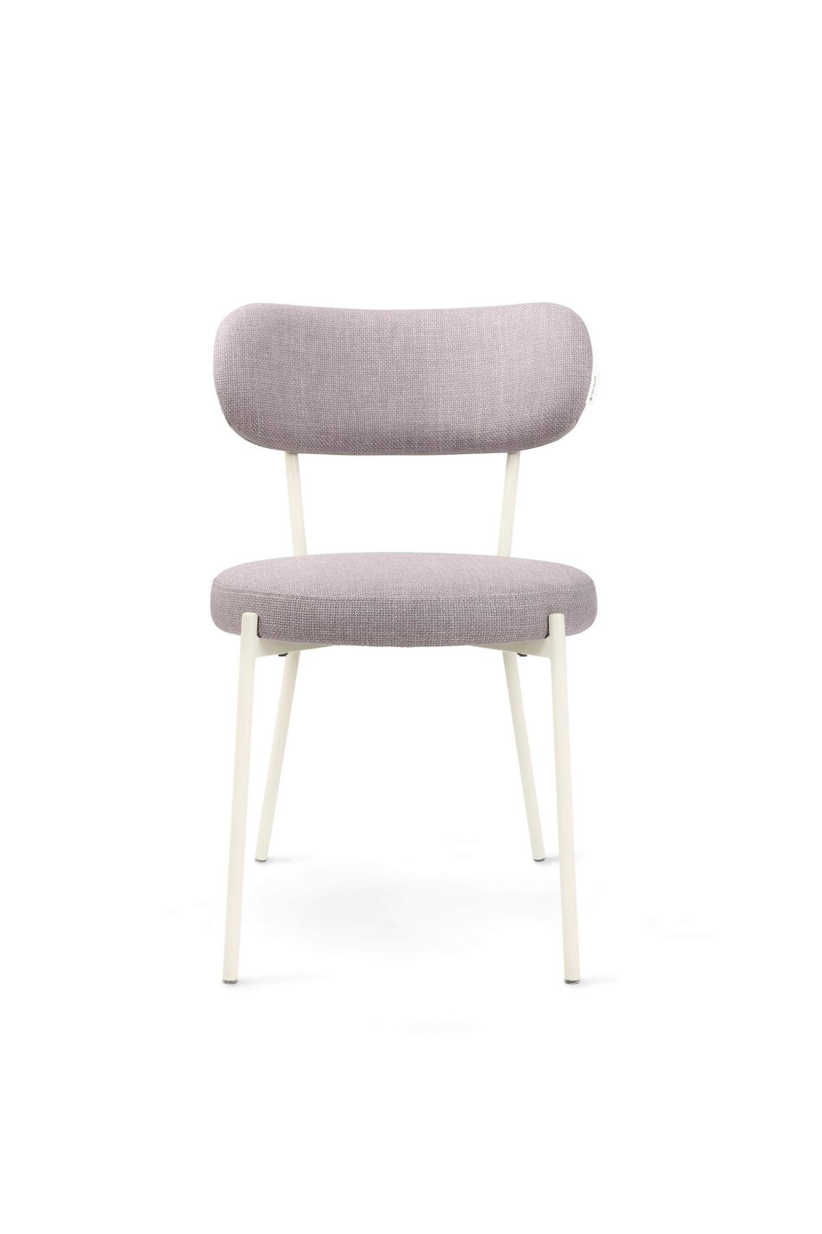 STUHL Webstoff Weiß, Dunkelrosa  - Dunkelrosa/Weiß, Basics, Textil/Metall (50/81,5/59cm) - Tom Tailor