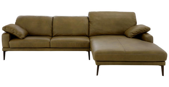 WOHNLANDSCHAFT in Leder - Bronzefarben, Natur, Leder/Metall (301/206cm) - Valnatura