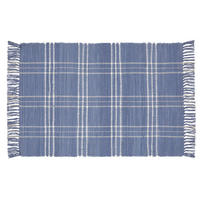 RUČNĚ TKANÝ KOBEREC, 60/90 cm, modrá - modrá, Basics, textil (60/90cm) - Boxxx