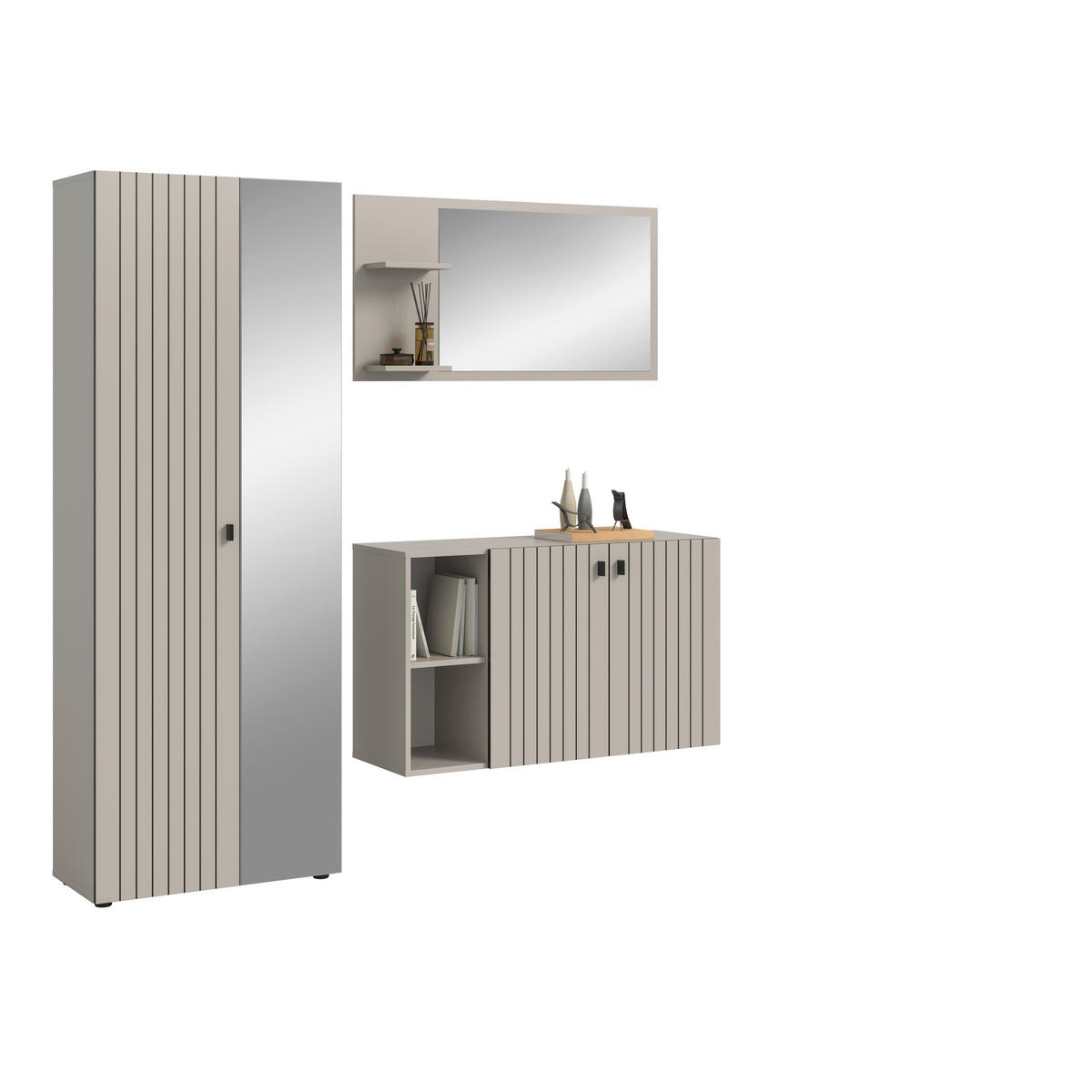 GARDEROBE 3-teilig  in 191/192/37 cm  - Kaschmir, Design, Holzwerkstoff (191/192/37cm) - MID.YOU