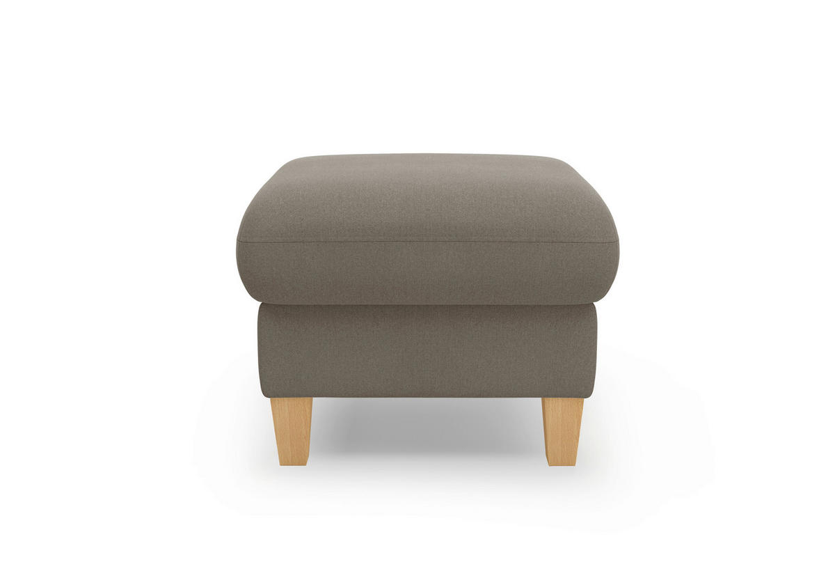 HOCKER Flachgewebe Schlammfarben  - Schlammfarben/Eichefarben, KONVENTIONELL, Holz/Textil (58/47/58cm) - Sit & More