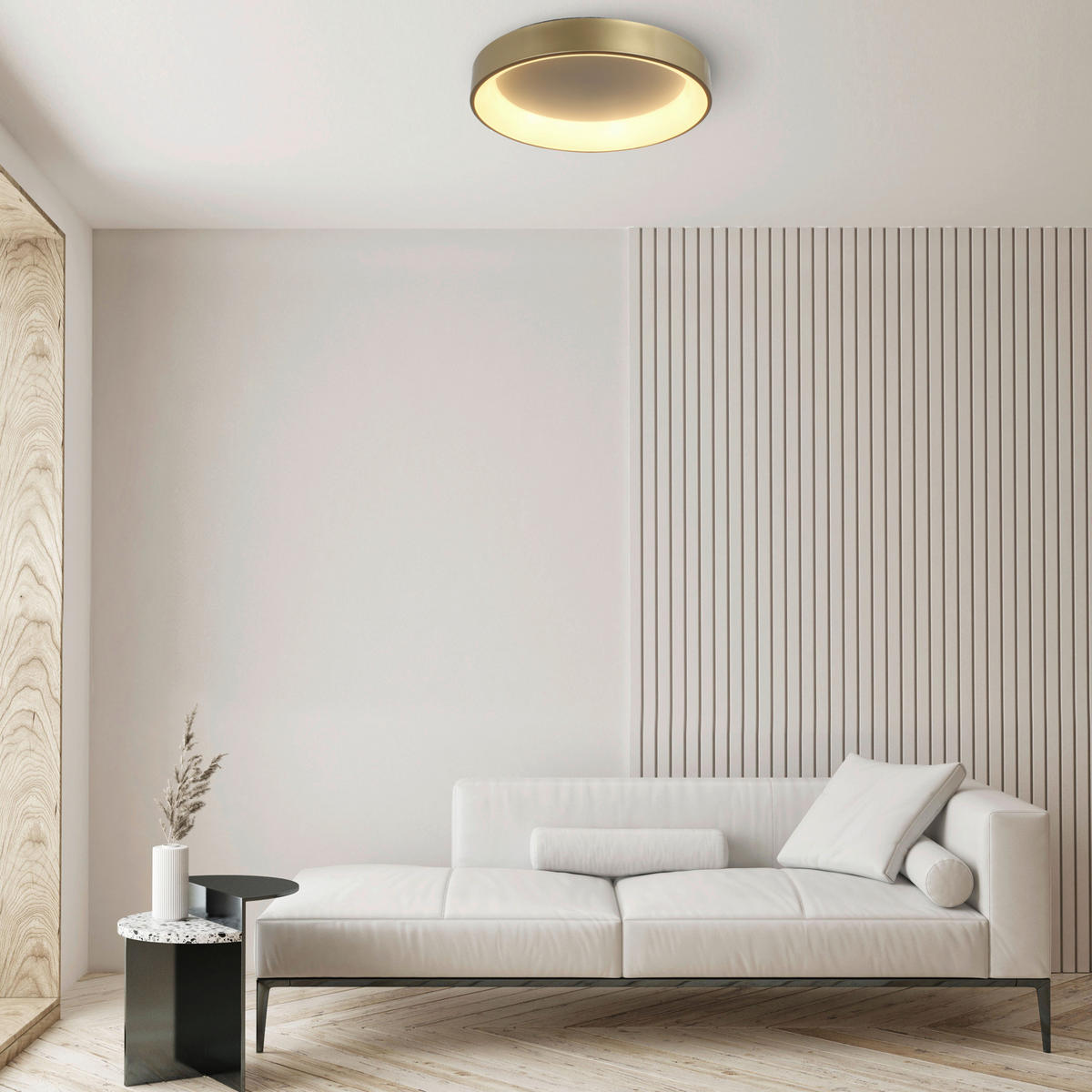 LED-DECKENLEUCHTE Georgia  11/60/60 cm  - Goldfarben, Design, Metall (11/60/60cm)