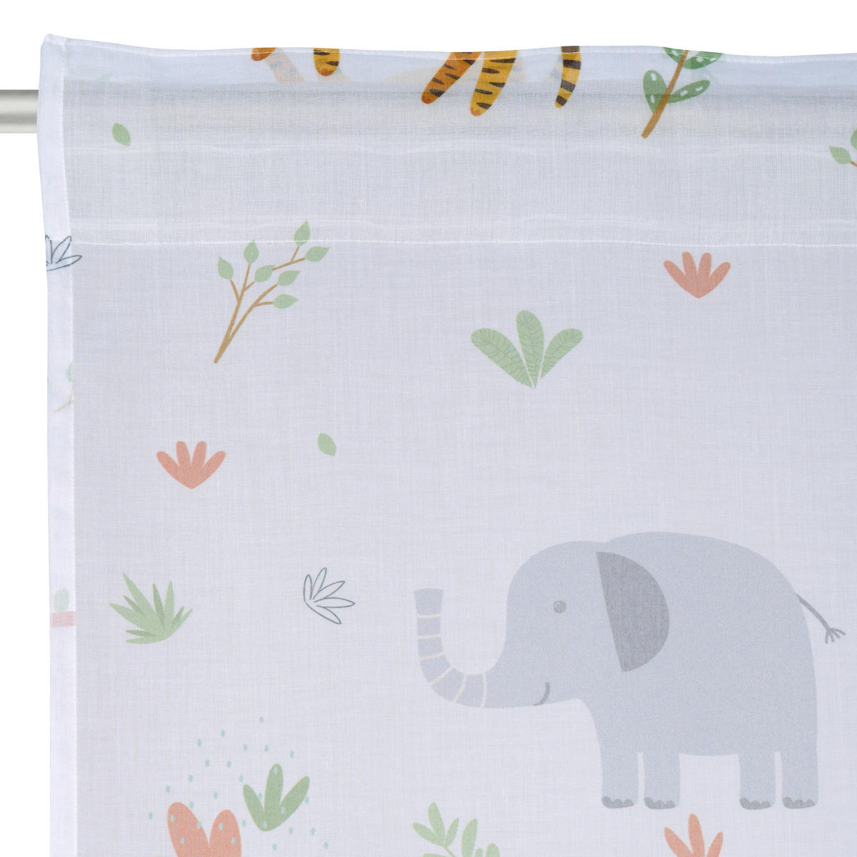 KUSOVÁ ZÁCLONA, 140/245 cm - viacfarebná/biela, Konventionell, textil (140/245cm) - Ben'n'jen