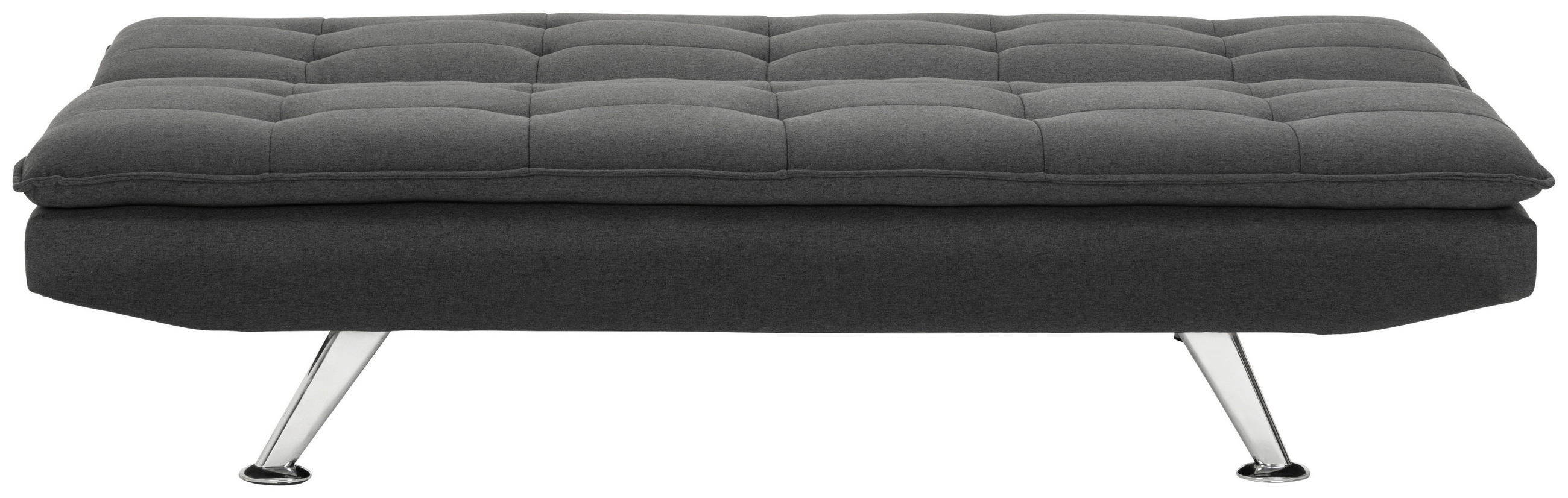 CANAPEA EXTENSIBILĂ textil gri închis  - argintiu/gri închis, Basics, metal/textil (194/87/102cm) - MID.YOU
