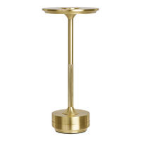 AKKU-TISCHLEUCHTE 13/28,5/13 cm   - Messingfarben, Basics, Metall (13/28,5/13cm)
