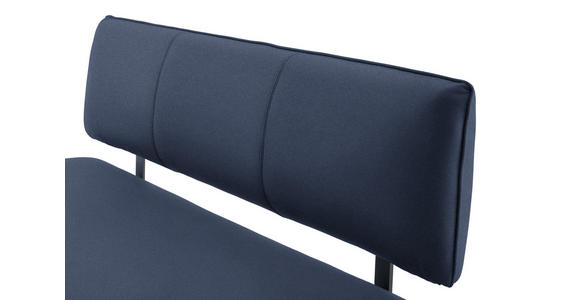 SITZBANK 180/86,5/60 cm in Schwarz, Dunkelblau - Schwarz/Dunkelblau, Design, Textil/Metall (180/86,5/60cm) - Cantus