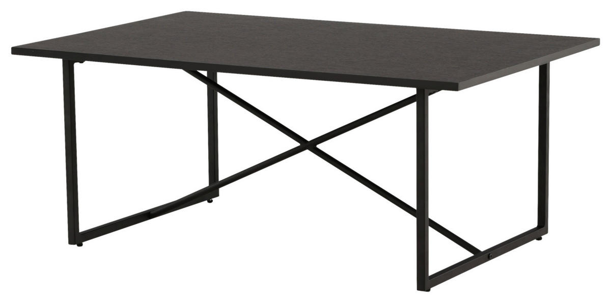 COUCHTISCH 110/70/45 cm rechteckig Schwarz  - Schwarz, Design, Holz/Metall (110/70/45cm) - Livetastic