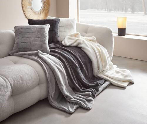 PĂTURĂ DIN BLANĂ 150/200 cm  - gri, Konventionell, textil (150/200cm) - Dieter Knoll