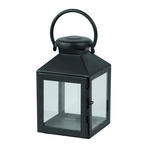 LATERNE - Klar/Schwarz, Basics, Glas/Metall (10,5/17/10,5cm) - Ambia Home