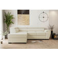 ECKSOFA  in Flachgewebe Beige  - Beige/Schwarz, KONVENTIONELL, Kunststoff/Textil (220/266cm) - Carryhome