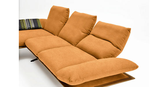 ECKSOFA in Flachgewebe Currygelb  - Currygelb/Schwarz, Design, Holz/Textil (159/314cm) - Dieter Knoll