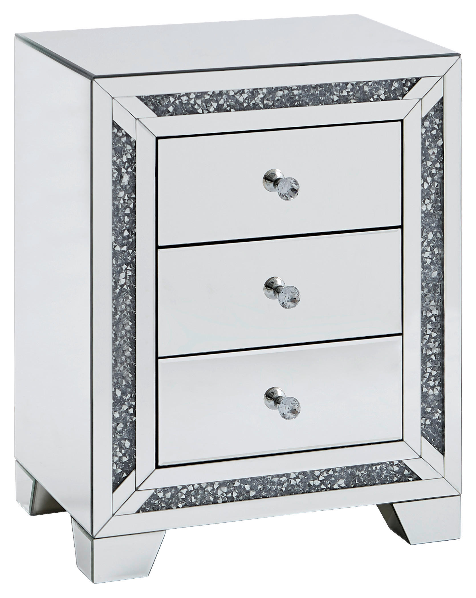 Noptieră, 50,5/66/35 cm, argintiu