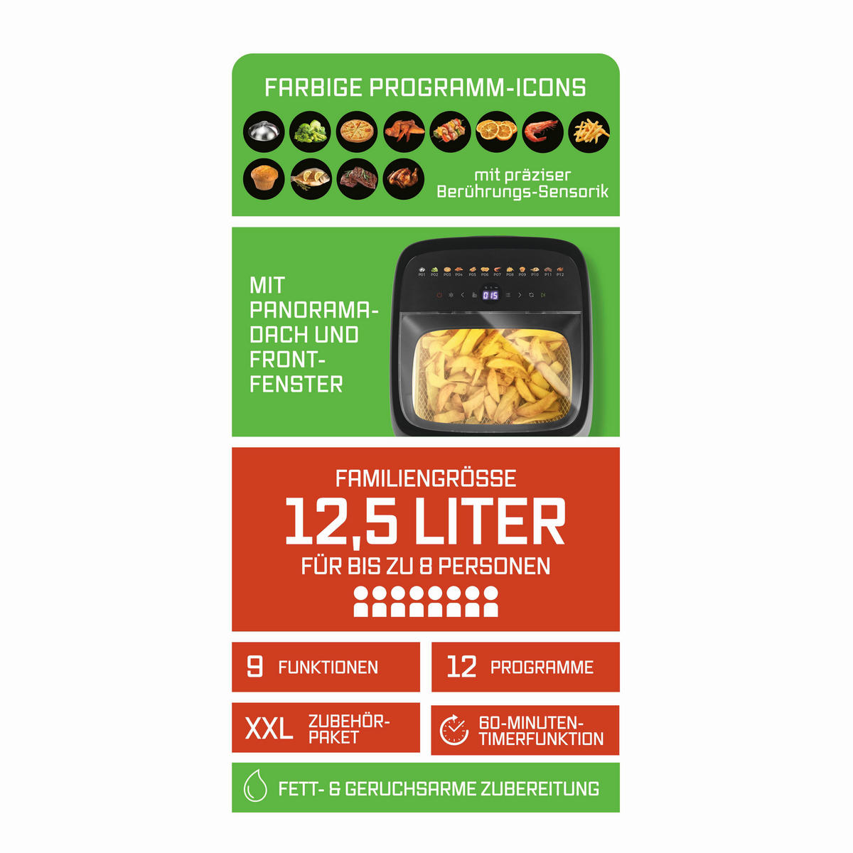 MINIBACKOFEN GOURMETmaxx  - Schwarz, Basics, Kunststoff/Metall (44,6/33,7/35,5cm)