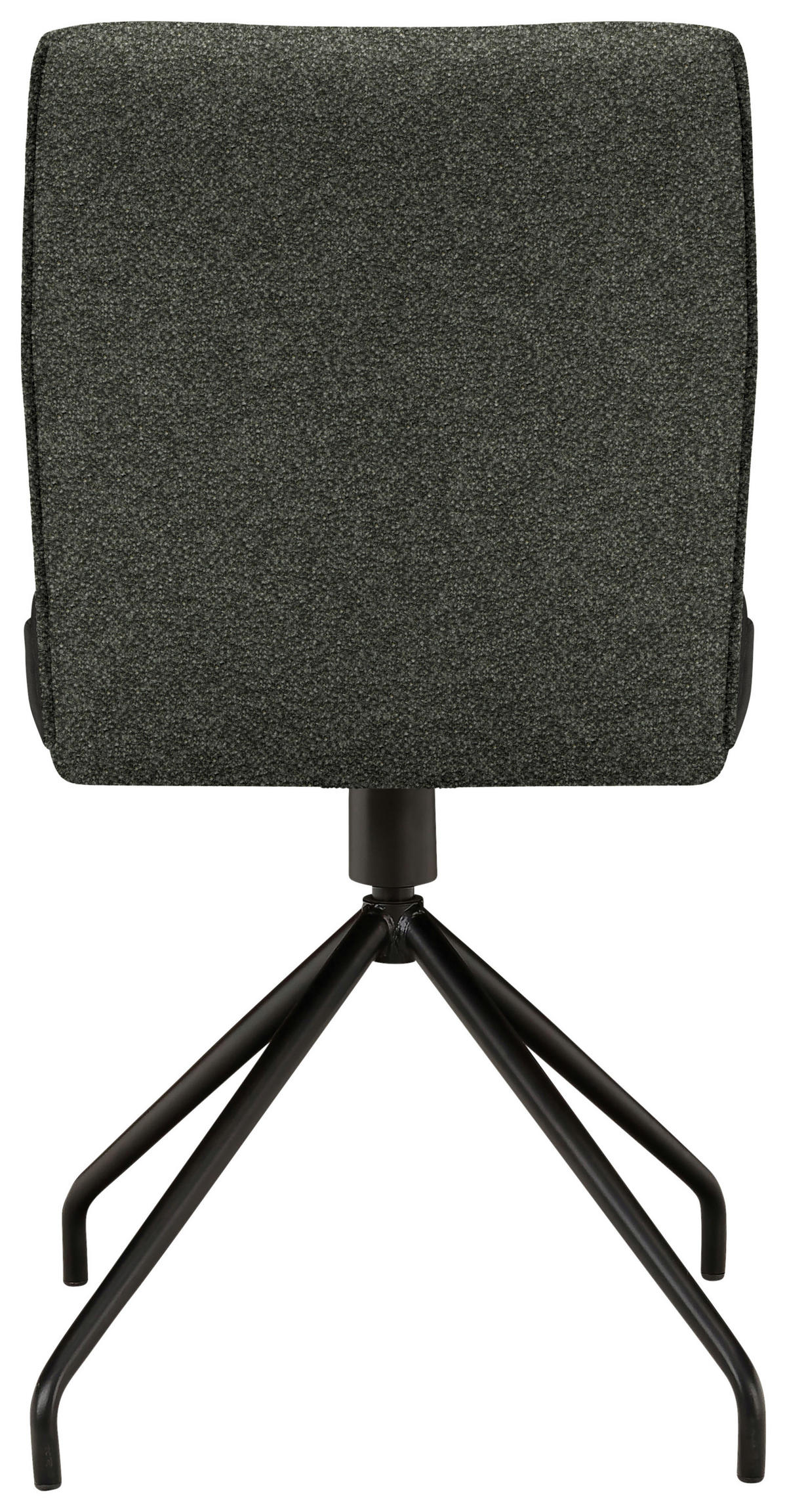 STUHL  in Stahl Webstoff, Mikrofaser Metall, Textil  - Anthrazit/Schwarz, Design, Textil/Metall (49/91/60cm) - Moderano