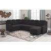 WOHNLANDSCHAFT in Chenille Schwarz  - Schwarz, Basics, Kunststoff/Textil (211/330/162cm) - MID.YOU