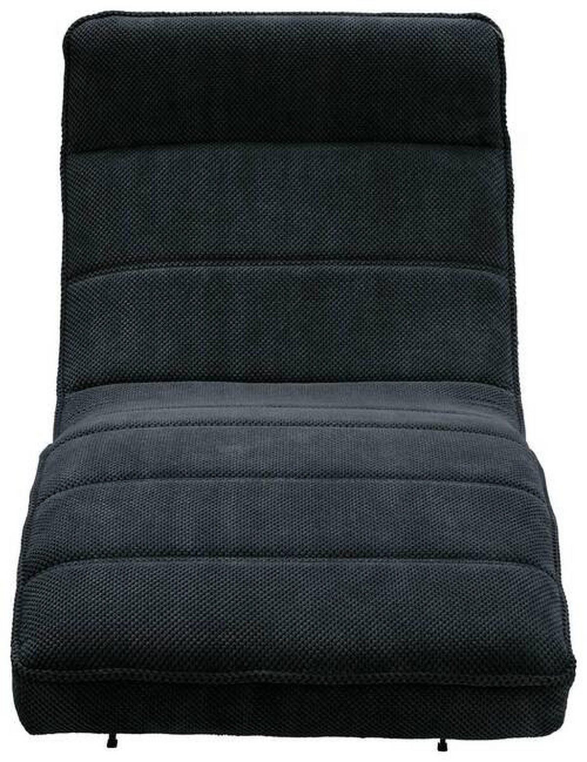 RELAXLIEGE in Webstoff Schwarz  - Schwarz, Design, Textil/Metall (78/83/168cm) - Welnova