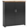 HIGHBOARD  in 129,3/142,6/42,2 cm  - Graphitfarben/Eiche Artisan, Design, Holzwerkstoff/Metall (129,3/142,6/42,2cm) - SetOne by Musterring