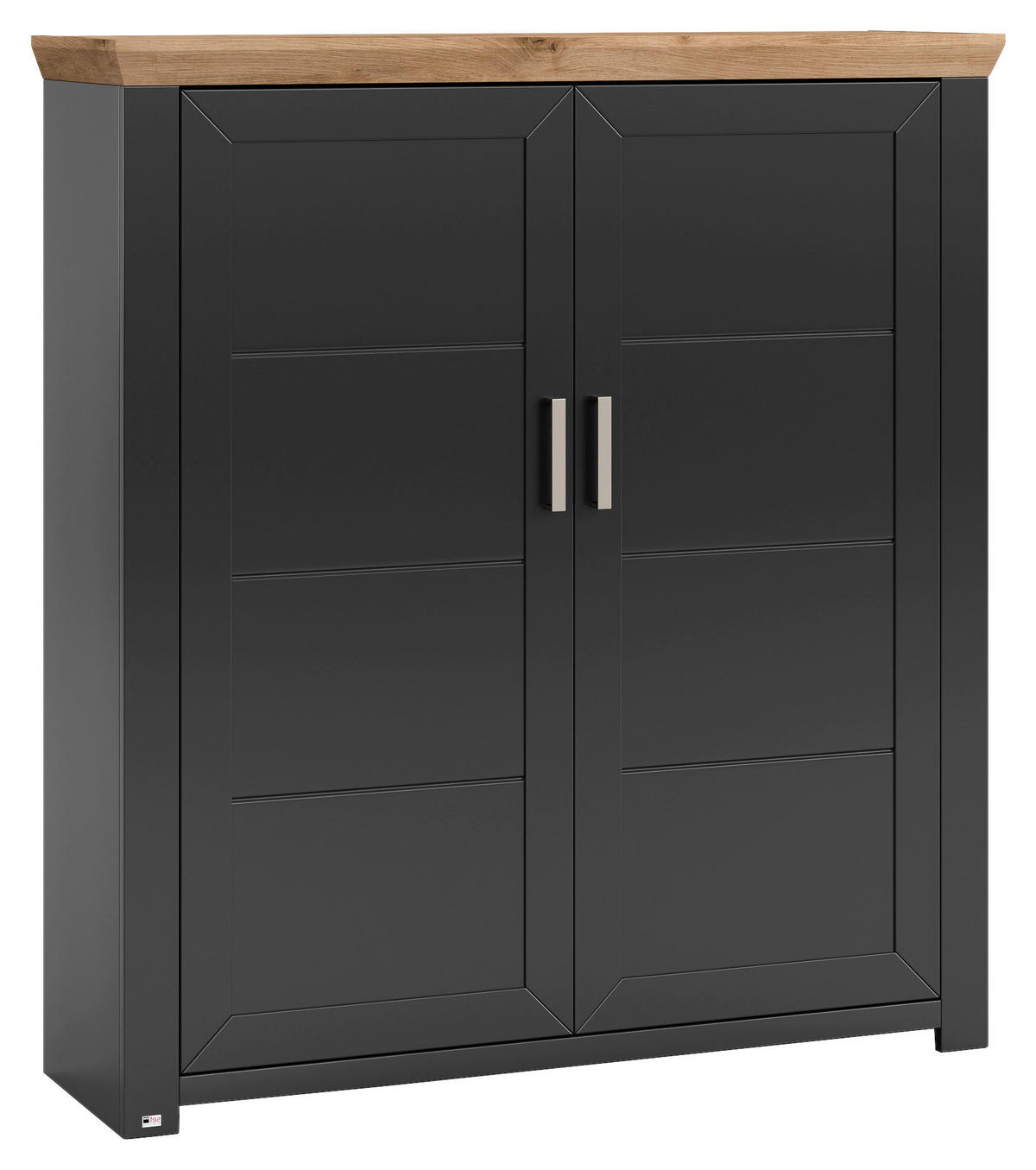 HIGHBOARD  in 129,3/142,6/42,2 cm  - Graphitfarben/Eiche Artisan, Design, Holzwerkstoff/Metall (129,3/142,6/42,2cm) - SetOne by Musterring