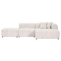 ECKSOFA Naturfarben Cord Zierkissen, Rücken echt  - Schwarz/Naturfarben, KONVENTIONELL, Kunststoff/Textil (313/162cm) - Carryhome