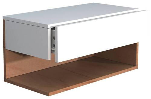 NACHTSCHRANK 60/30/32 cm - Eichefarben/Weiß, MODERN, Holzwerkstoff (60/30/32cm) - MID.YOU