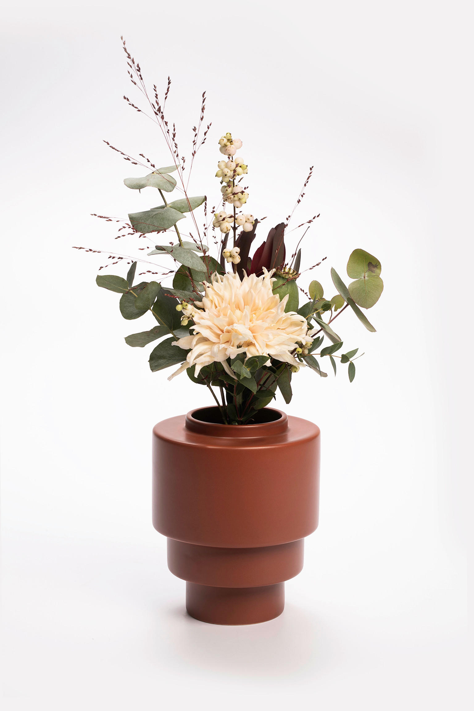 VASE 19,5 cm  - Rotbraun, Basics, Keramik (16/19,5cm) - Markslöjd