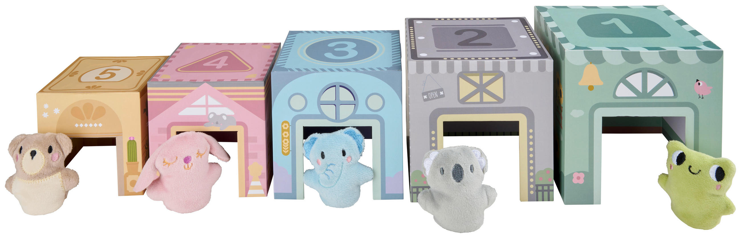 STOHOVATELNÁ VĚŽ - vícebarevná, Basics, textil/papír (13/55,5/13cm) - My Baby Lou