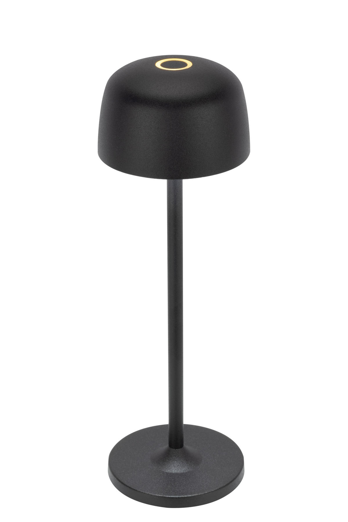 STOLNÍ LAMPA NA BATERIE 7,6/24 cm - černá/průhledné, Design, kov/plast (7,6/24cm) - Novel