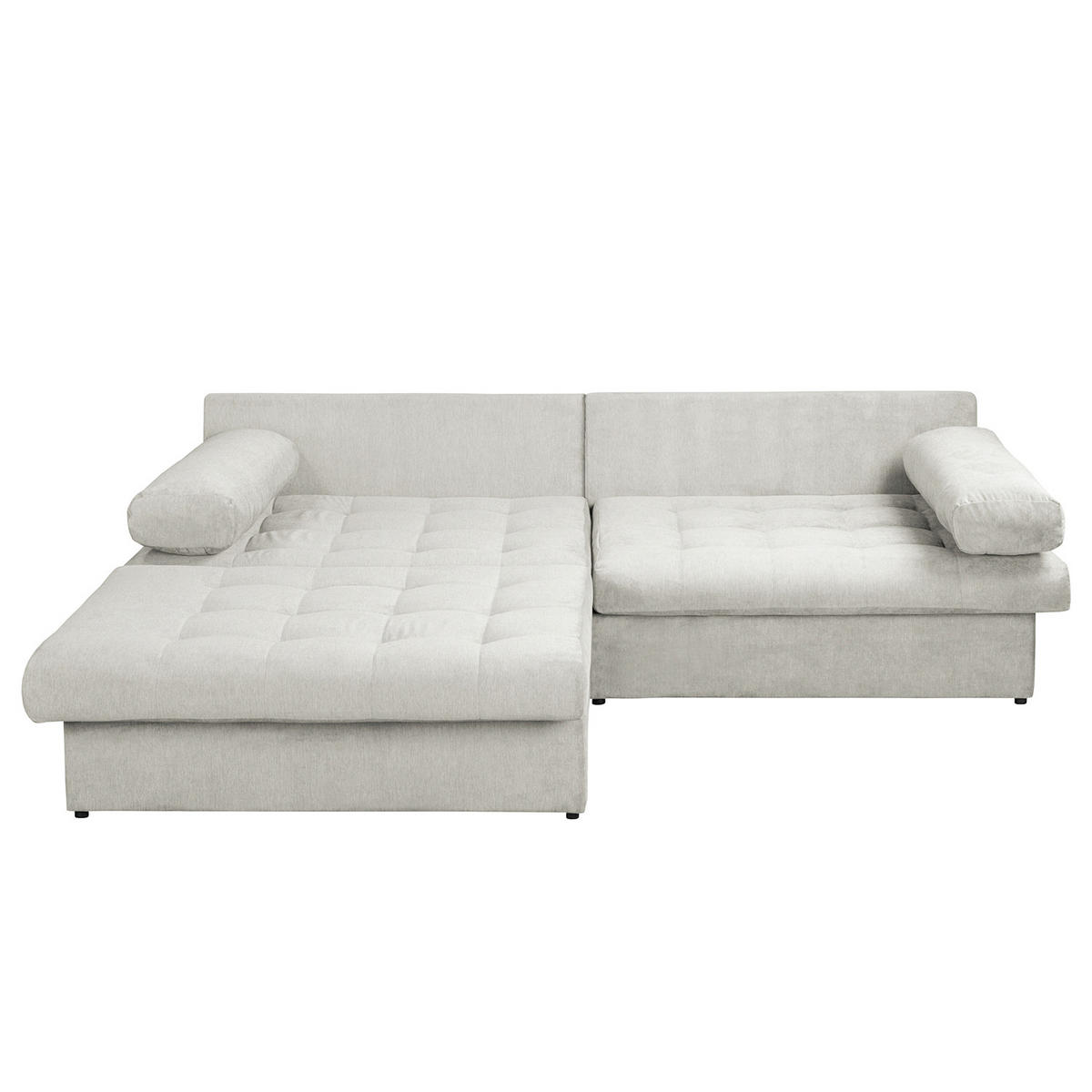 ECKSOFA Naomi Creme Mikrofaser Rückenkissen  - Creme/Schwarz, Design, Kunststoff/Textil (243/284cm) - P & B