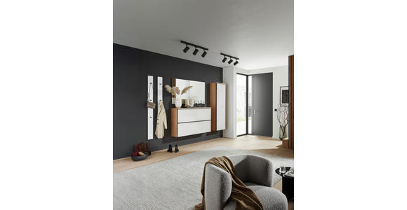 SCHUHKIPPER  in 140/83/31 cm  - Eichefarben/Anthrazit, Design, Glas/Holz (140/83/31cm) - Dieter Knoll