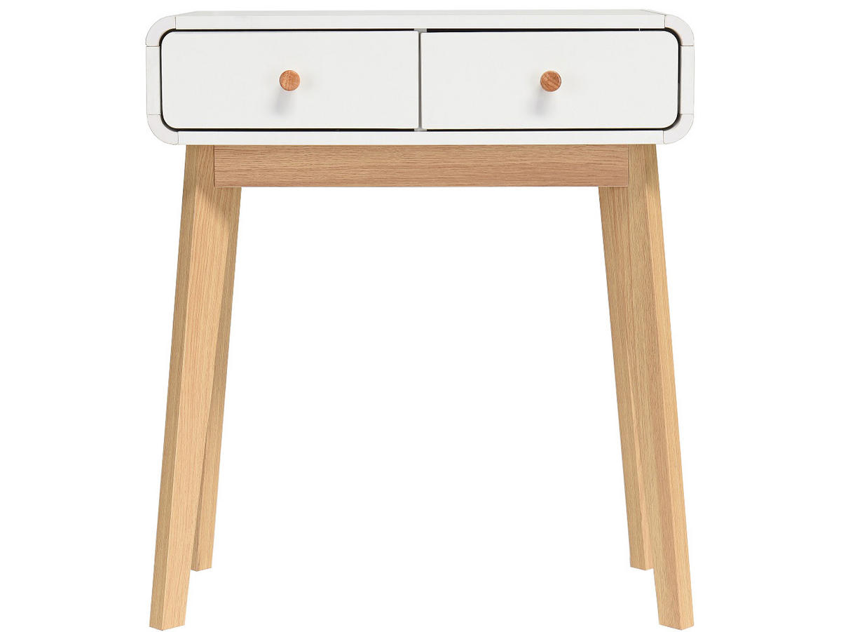 KONSOLENTISCH Weiß  - Weiß/Naturfarben, Design, Holz/Holzwerkstoff (65/30/76cm) - MID.YOU