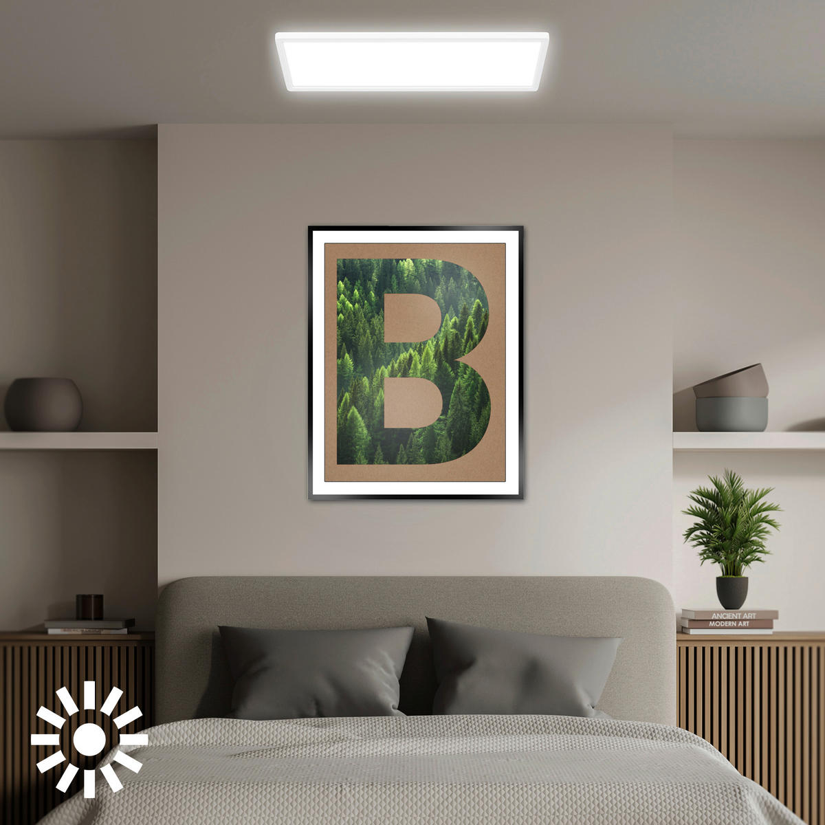 LED-PANEEL Tava A 58/20/2,9 cm   - Weiß, Basics, Kunststoff (58/20/2,9cm)