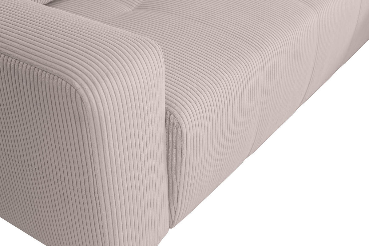 ECKSCHLAFSOFA  mit Cord Hellbraun  - Hellbraun/Schwarz, KONVENTIONELL, Textil (248/146cm) - Xora