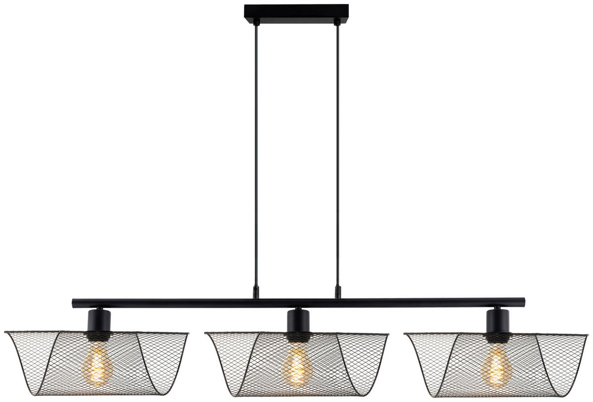 HÄNGELEUCHTE 110/12/120 cm  - Schwarz, Design, Metall (110/12/120cm) - Collet's Monde