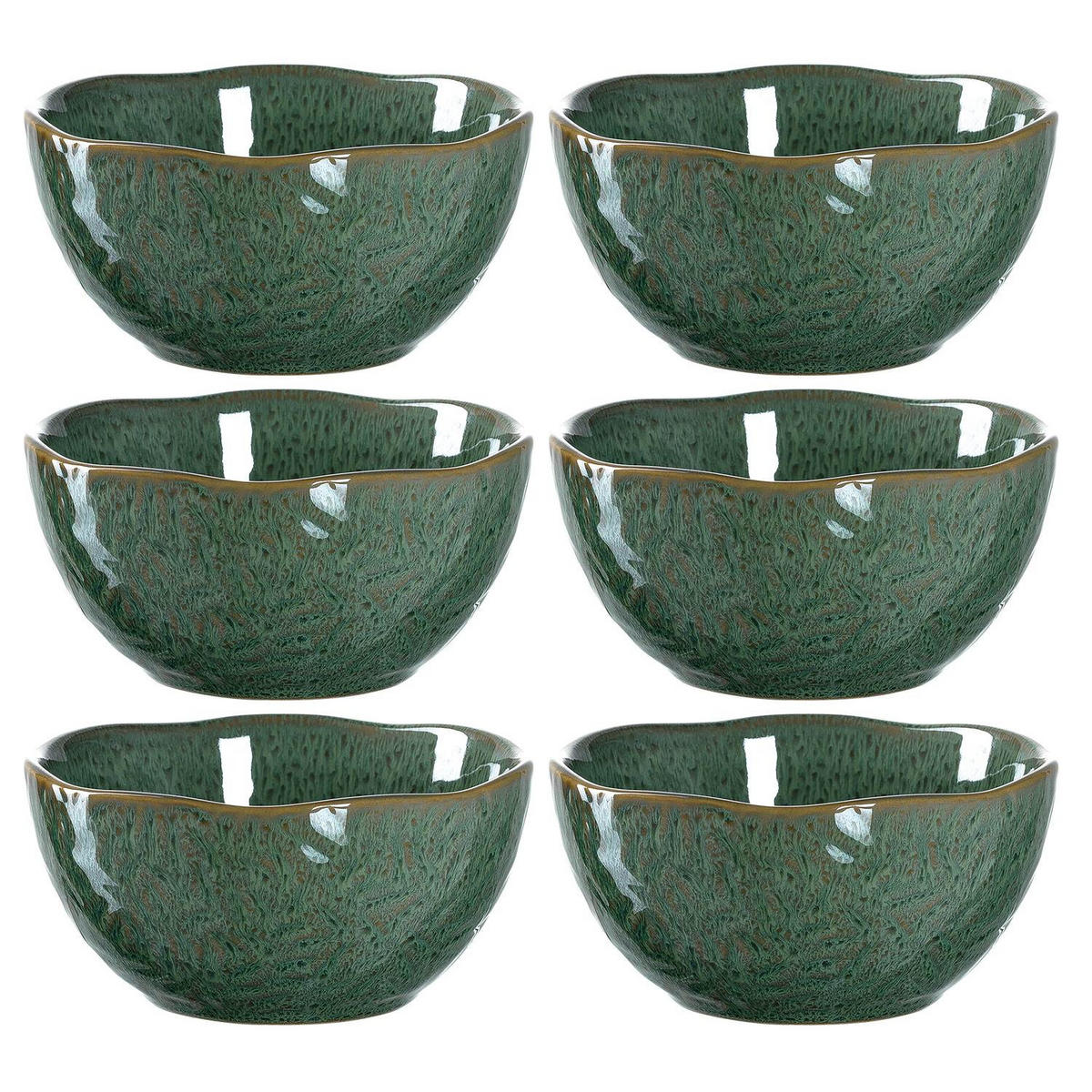 SCHÜSSELSET 6-teilig Matera   - Grün, LIFESTYLE, Keramik (12/5,7/12cm) - Leonardo