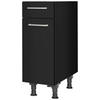 SCHUBKASTENUNTERSCHRANK 30/87/56 cm  in Schwarz  - Edelstahlfarben/Schwarz, MODERN, Holzwerkstoff/Metall (30/87/56cm) - Nobilia