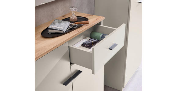 GARDEROBE in 148/199/38 cm - Kaschmir/Eiche Artisan, Design, Glas/Holzwerkstoff (148/199/38cm) - Xora