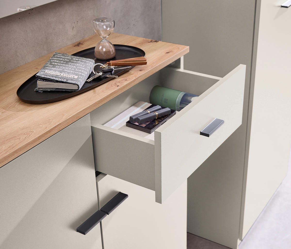 GARDEROBE  in 148/199/38 cm  - Kaschmir/Eiche Artisan, Design, Glas/Holzwerkstoff (148/199/38cm) - Xora