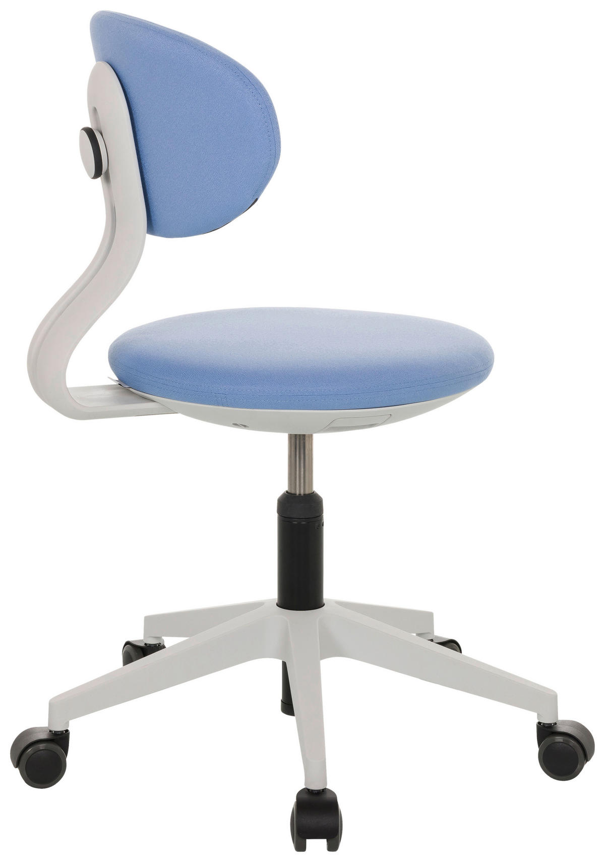 OTOČNÁ ŽIDLE PRO MLÁDEŽ, modrá - šedá/modrá, Basics, textil/plast (42/66-87/52cm) - MID.YOU